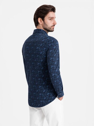 Ombre Slim fit Button Up Shirt in Blue
