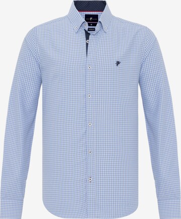 DENIM CULTURE Button Up Shirt 'LUIZ' in Blue: front