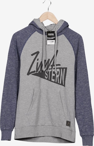 Zimtstern Kapuzenpullover S in Grau: Vorderseite