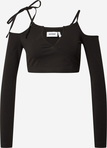 WEEKDAY Shirt 'Zenia' in Black: front