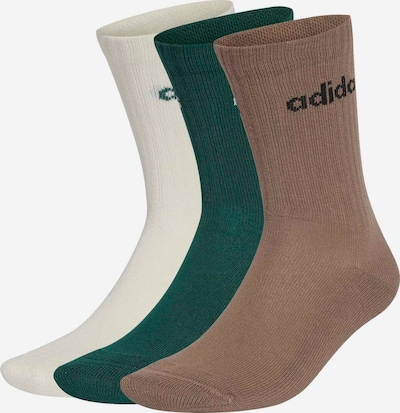 32-34 dydžio Sportinės kojinės 'LINEAR CREW SOCKS CUSHIONED SOCKS 6 PAIR' iš ADIDAS SPORTSWEAR, spalva – dramblio kaulo, Prekių apžvalga