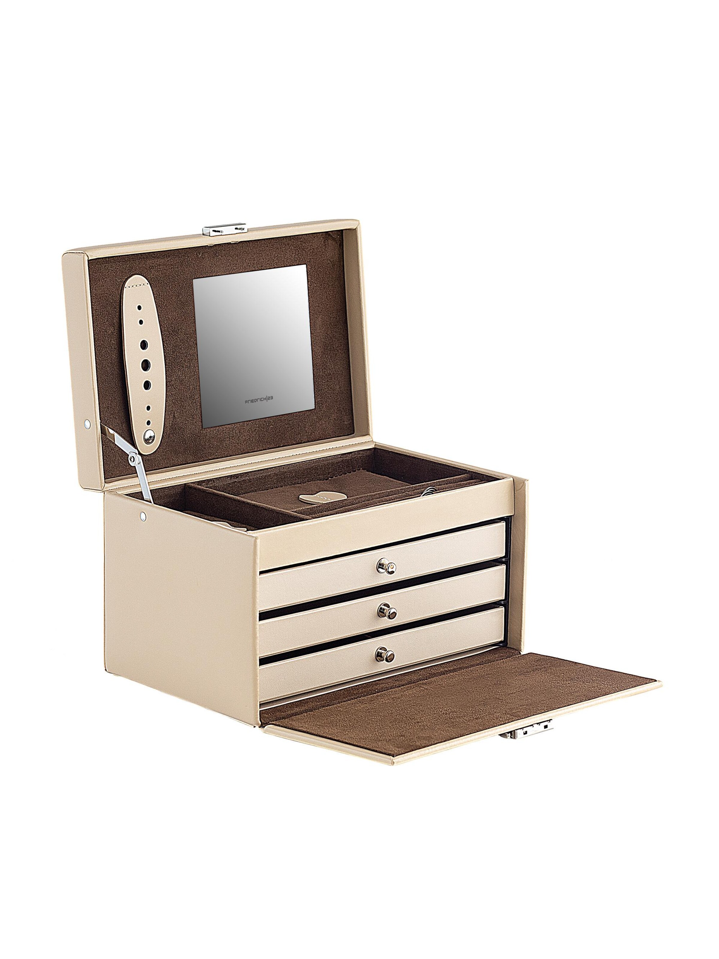 Friedrich23 Smykkeopbevaring 'Schmuckkasten - Leder' i beige