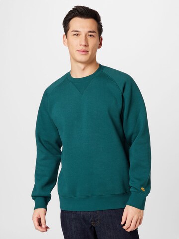 Carhartt WIP Sweatshirt 'Chase' in Green: front