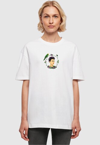 T-shirt 'Kahlo - Botanic frame' Merchcode en blanc : devant