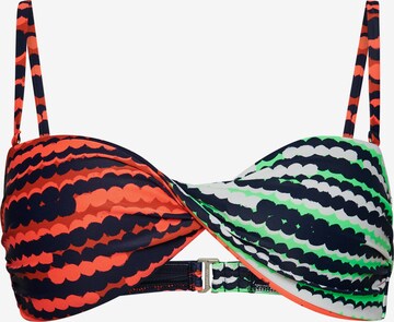 Superdry Bandeau Bikini Top in Red: front