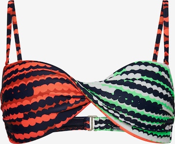 Bandeau Bikini Superdry en rouge : devant