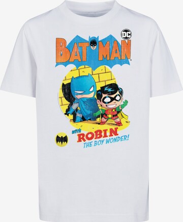 T-Shirt 'Super Friends Batman The Boy Wonder and Batman' F4NT4STIC en blanc : devant