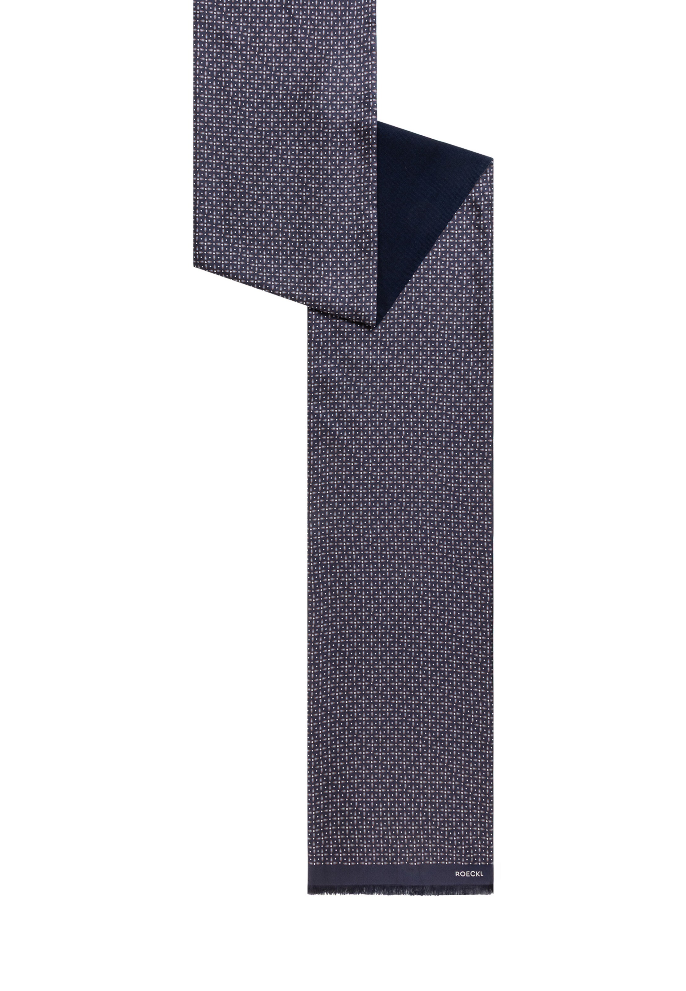 Roeckl Sjaal ' GENTLEMEN´S PATTERN 27x184 ' in Blauw