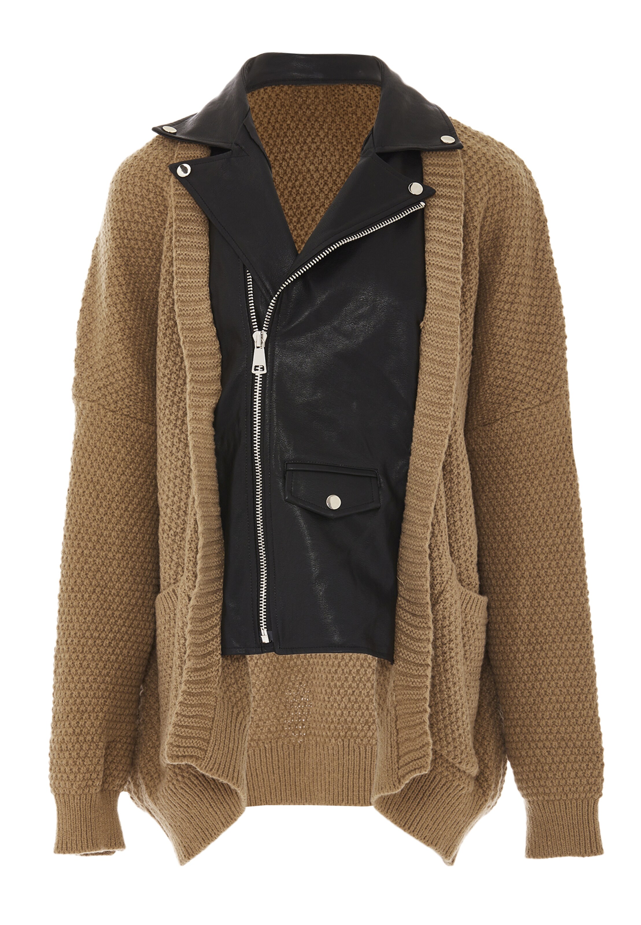 NAEMI Strickjacke in Braun: Vorderseite