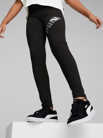 PUMA Skinny Leggingsit 'Power' värissä musta: edessä
