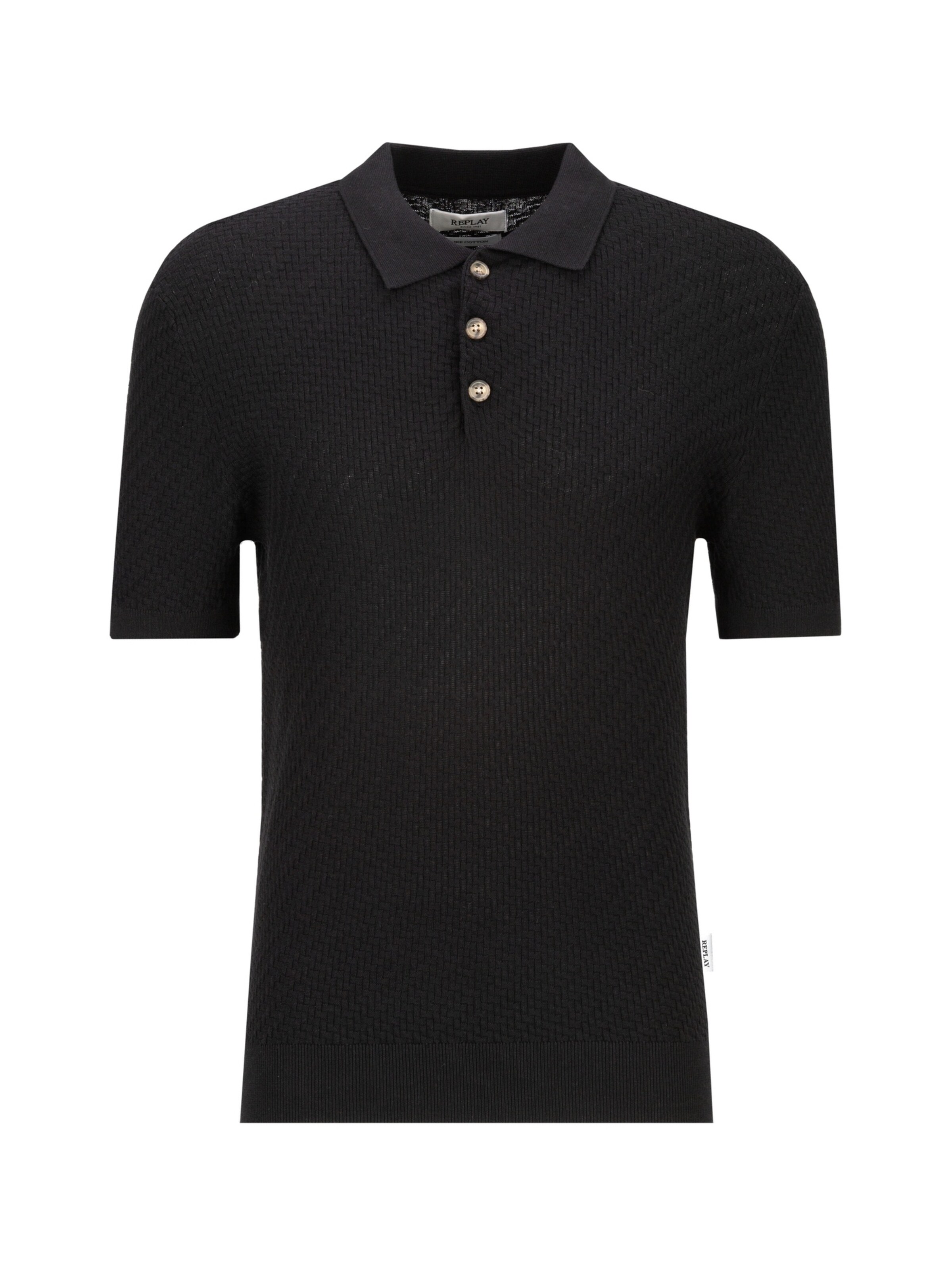 REPLAY Poloshirt in L in schwarz, Produktansicht