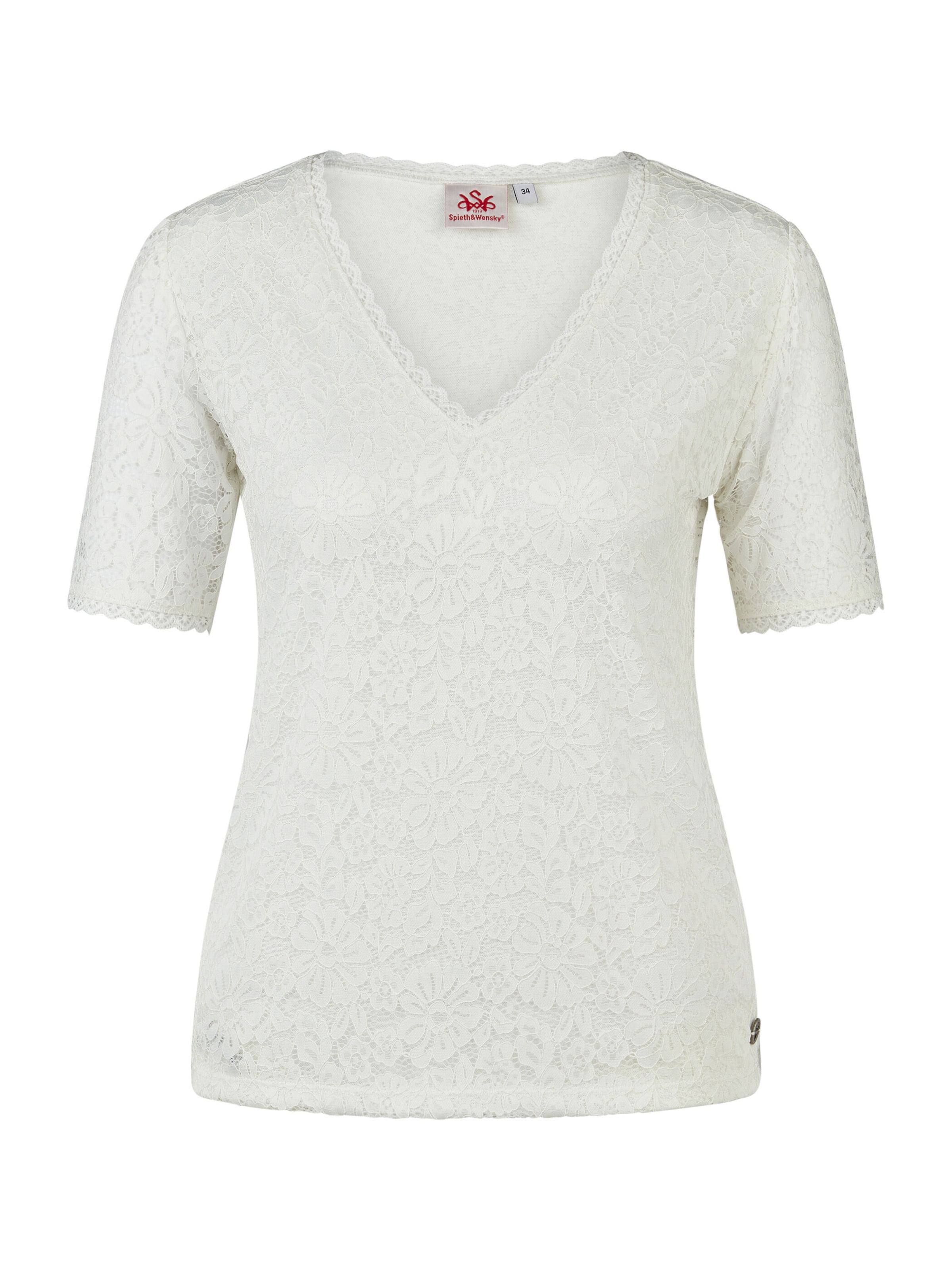 SPIETH & WENSKY Klederdracht blouse 'Hailey' in Wit: voorkant