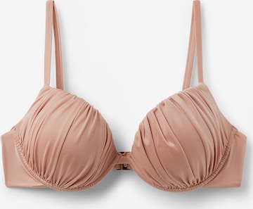 CALZEDONIA Bikini Top in Beige: front