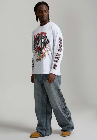 Ed Hardy Loosefit Τζιν 'Flaming Dragon' σε μπλε
