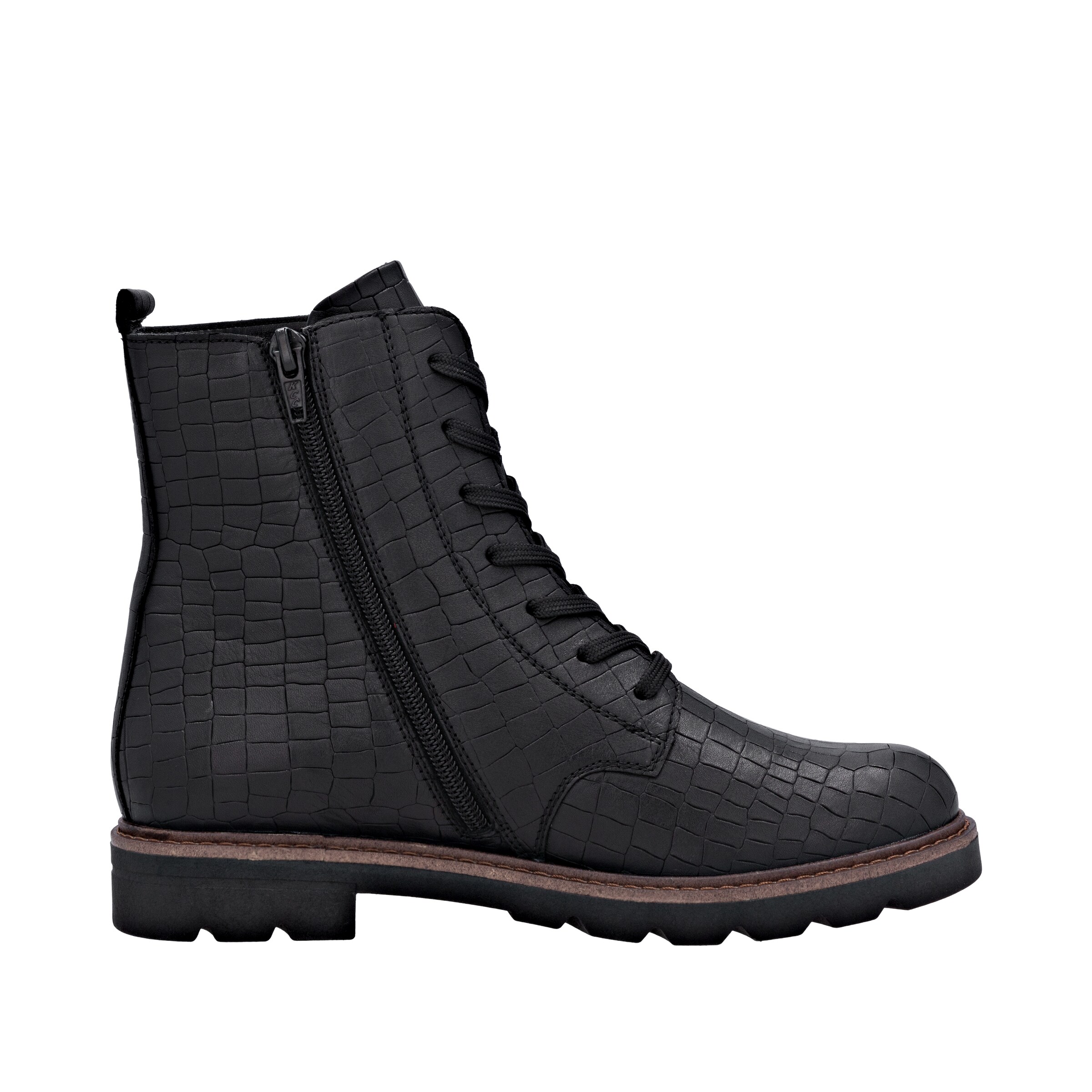 REMONTE Schnürstiefelette in Schwarz