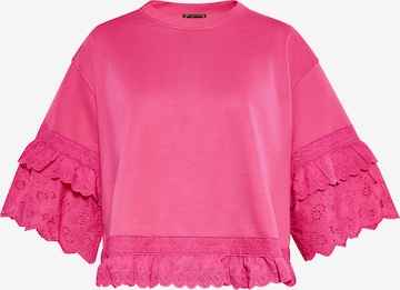 faina Sweatshirt in Roze: voorkant