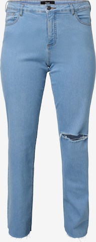 Zizzi Regular Jeans 'GEMMA' in Blauw: voorkant