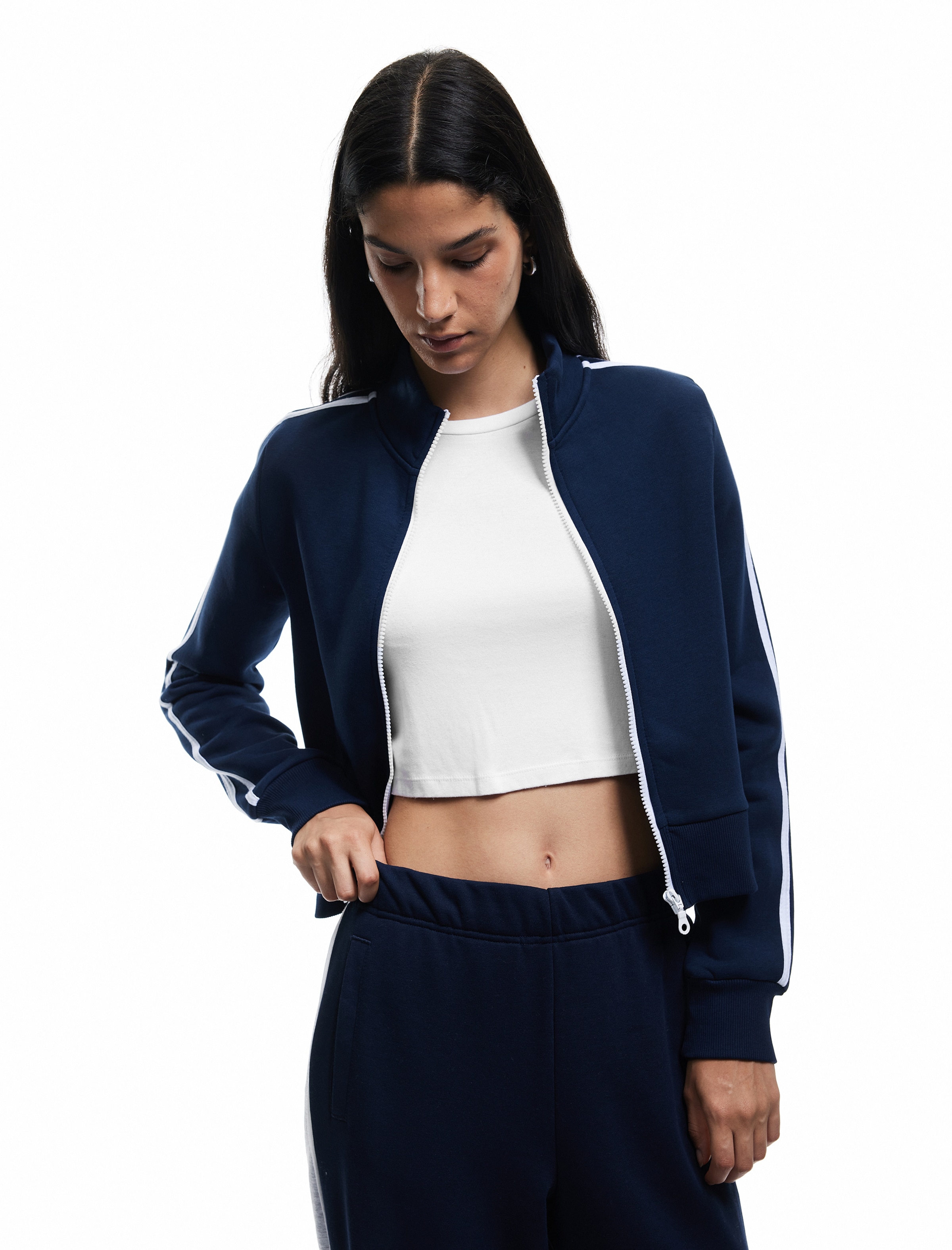 Koton Sweat jacket in Blue: front