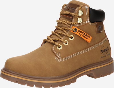 Dockers by Gerli Šněrovací kozačky - sépiová / tmavě hnědá / zlatá, Produkt