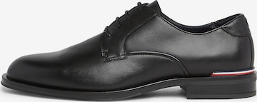 Pantofi cu șireturi de la TOMMY HILFIGER pe negru: față