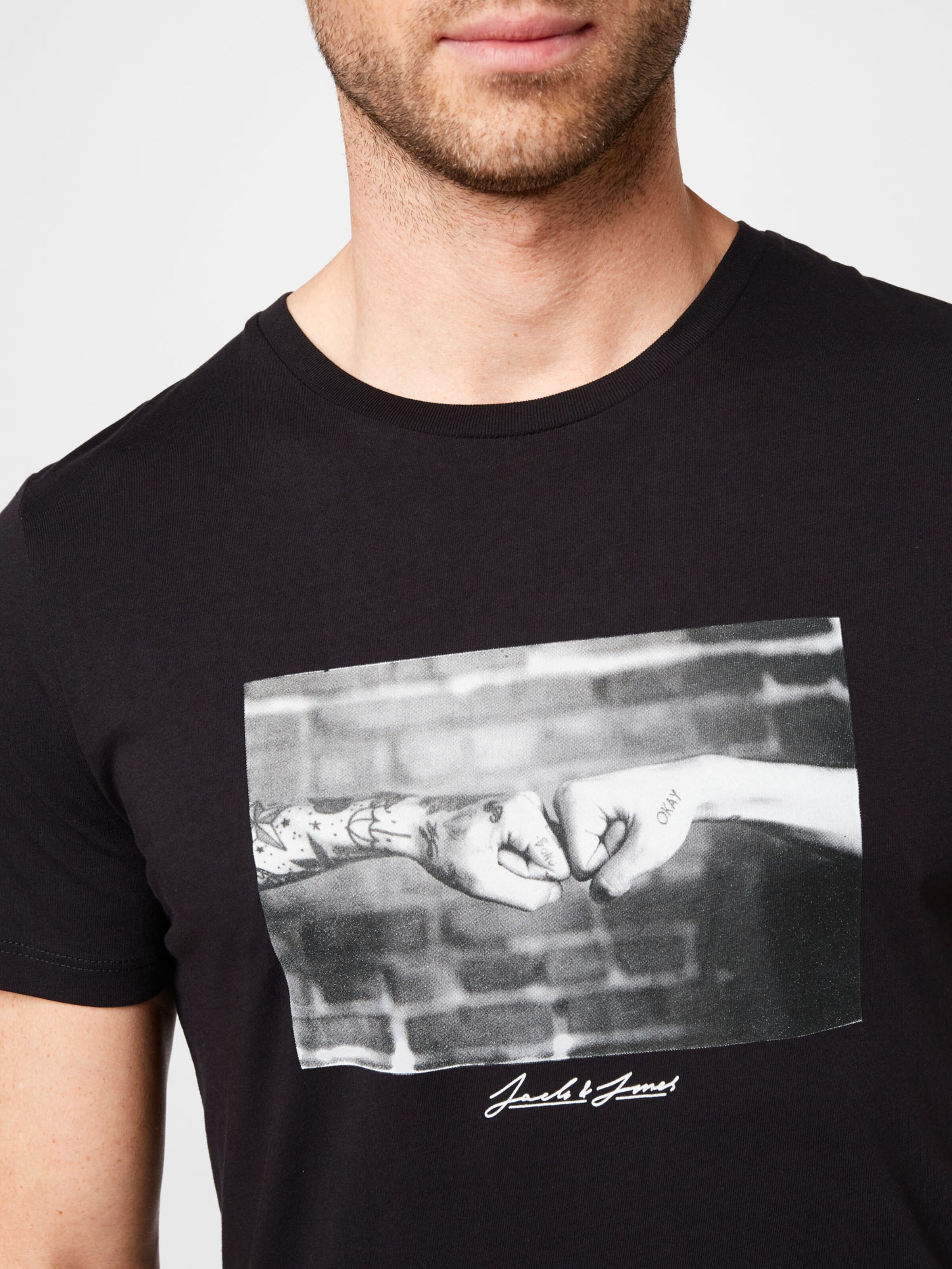 Männer Shirts JACK & JONES T-Shirt 'INK' in Schwarz - PO83220
