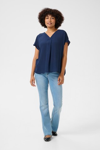 Cream Bluse 'Henja' i blå