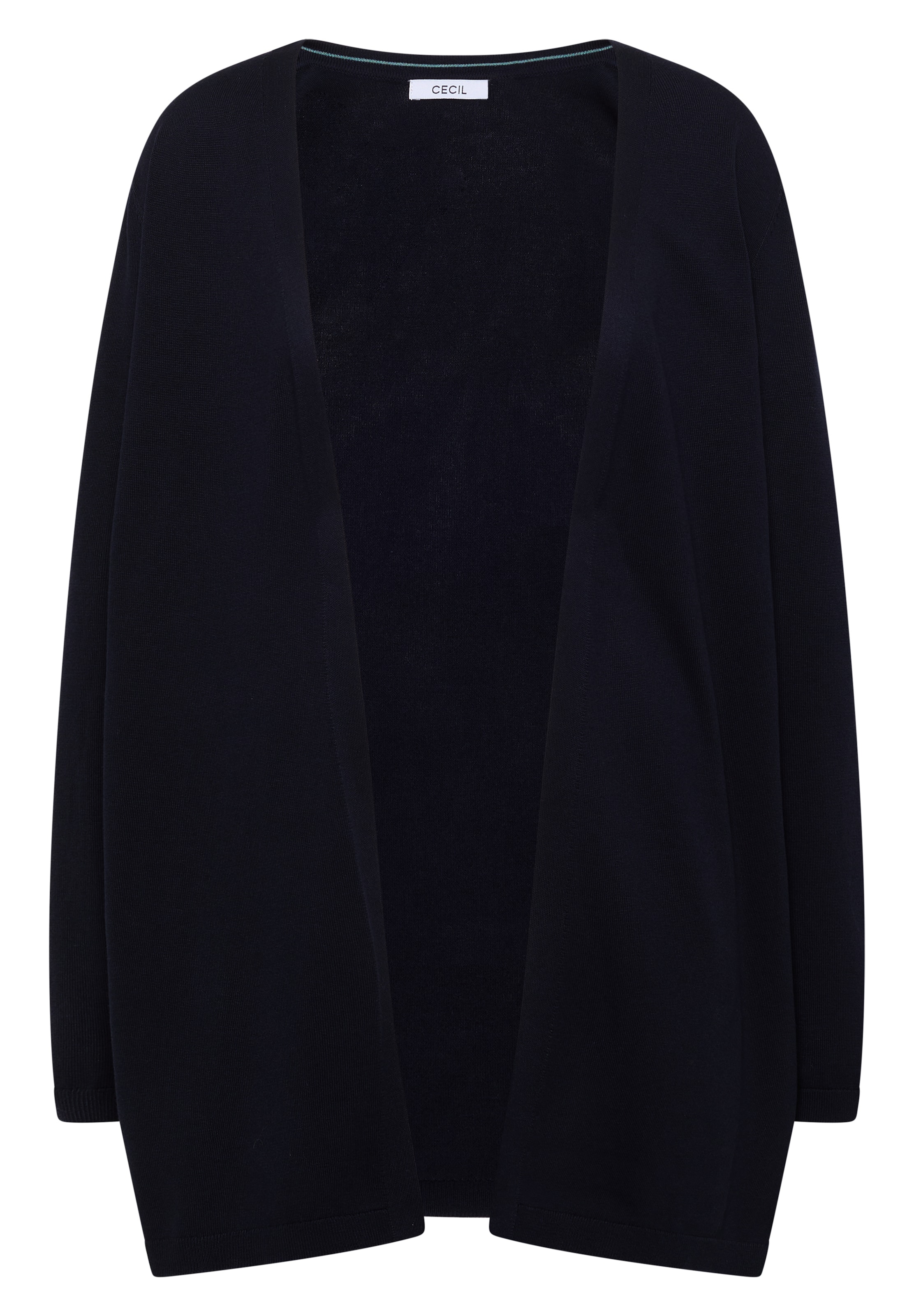 CECIL Offener Cardigan in langer Passform in Blau: Vorderseite