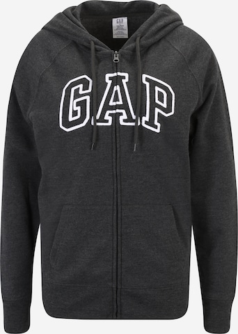 Gap Tall Zip-Up Hoodie in Grey: front