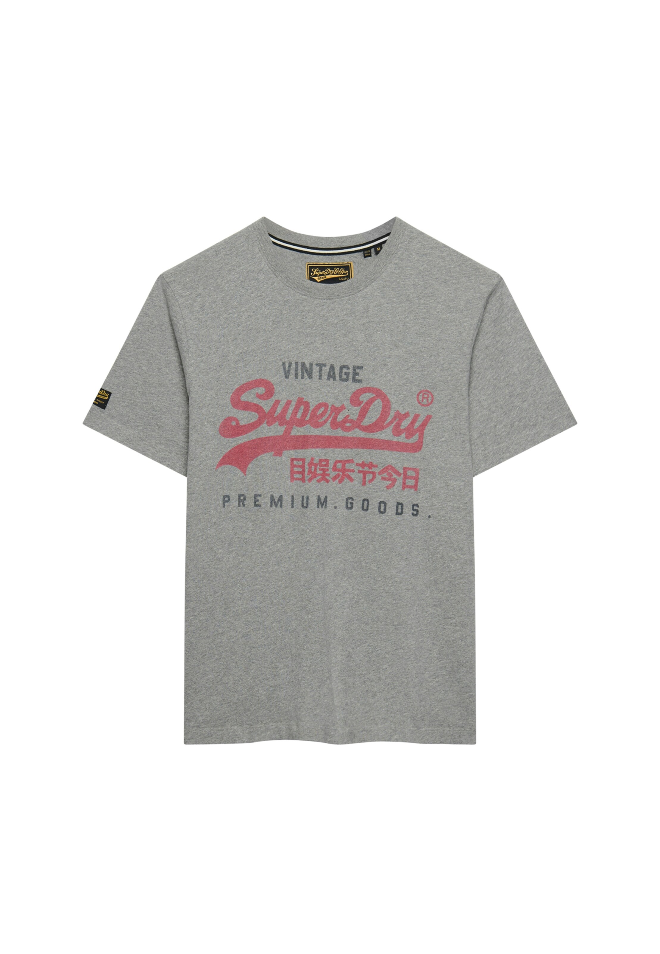 Superdry & Co Μπλουζάκι 'HERITAGE' σε γκρι: μπροστά