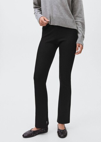 MANGO TEEN Flared Pants 'Sweatp' in Black: front