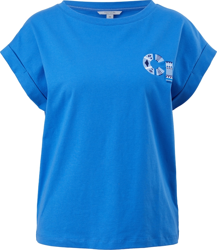 comma casual identity T-Shirt in Nachtblau Himmelblau Hellblau