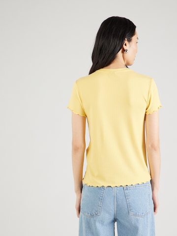 PIECES T-Shirt 'Nicca' in Gelb