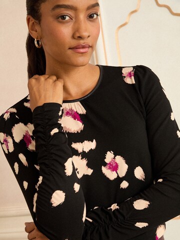 love & roses Shirt in Zwart