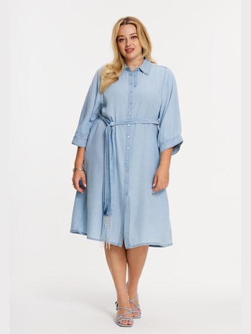 YOEK Blousejurk in Blauw: voorkant