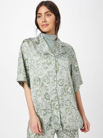 modström - Blusa 'Leo' en verde: frente