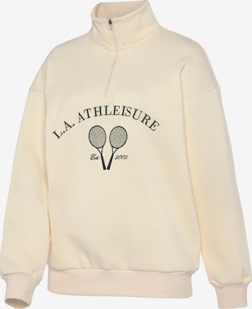 Sweat de sport LASCANA ACTIVE en blanc