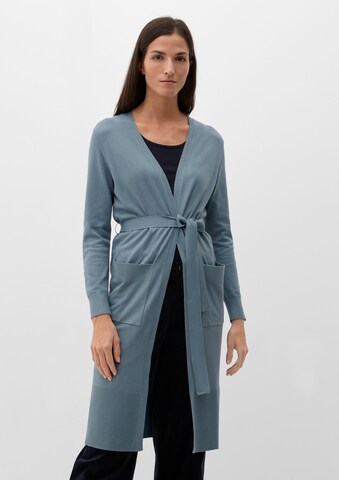 s.Oliver Knitted Coat in Blue: front