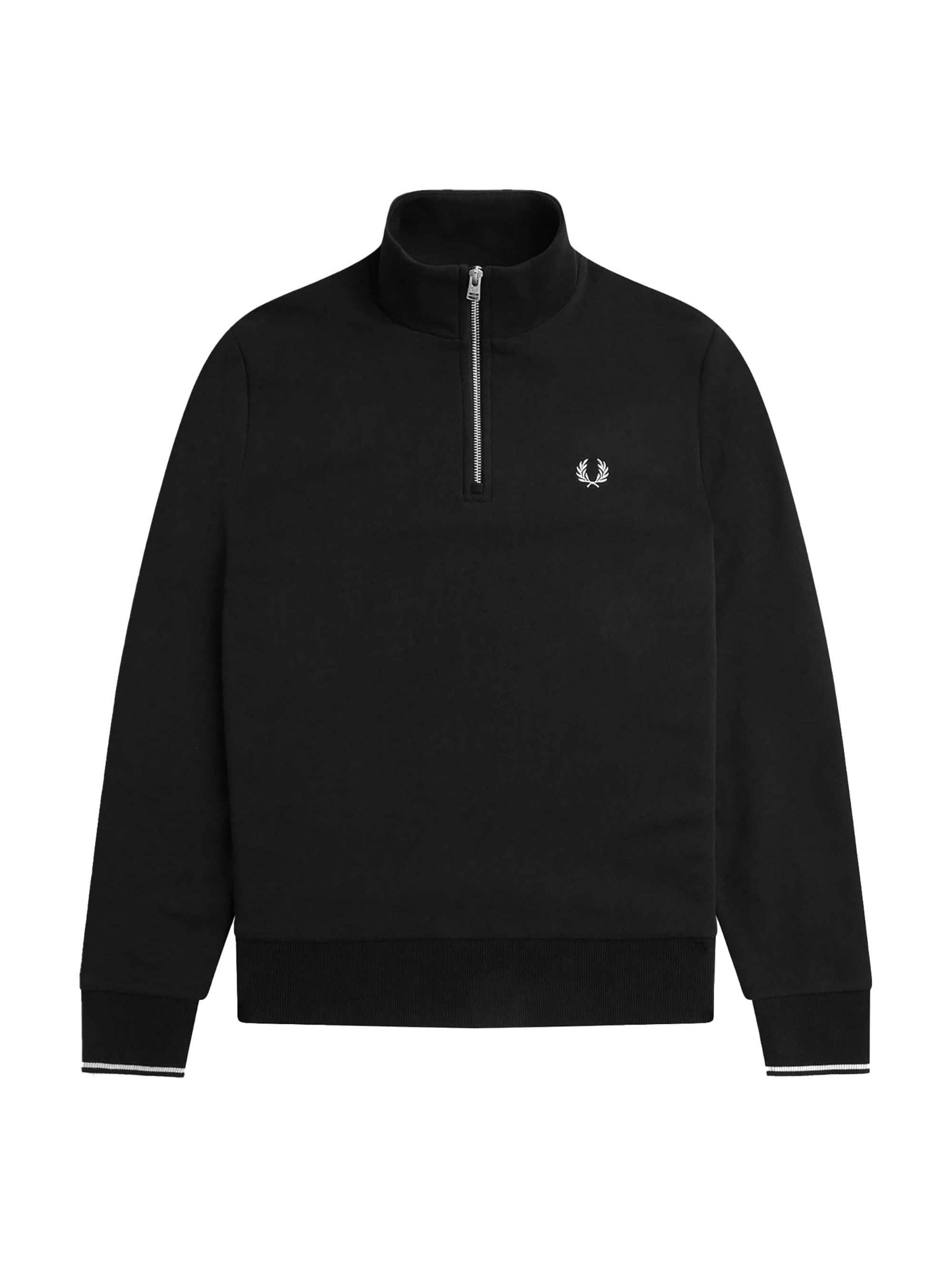 Sweat-shirt Fred Perry en noir : devant