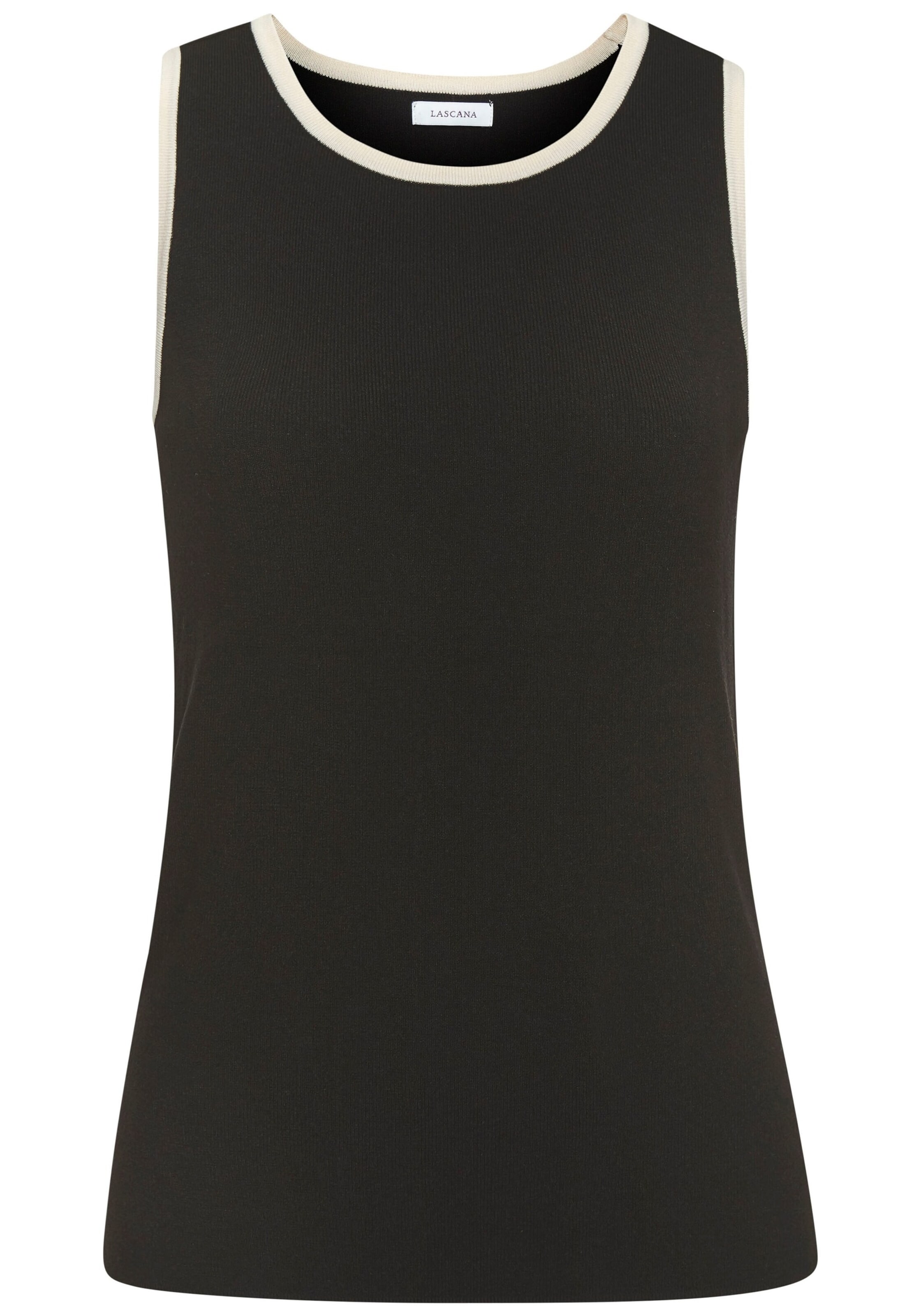 juoda LASCANA Palaidinė be rankovių: priekis