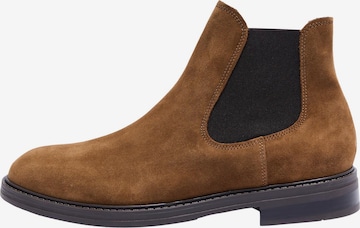 SELECTED HOMME - Botas Chelsea 'Blake' en marrón: frente