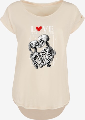 T-shirt F4NT4STIC en beige : devant