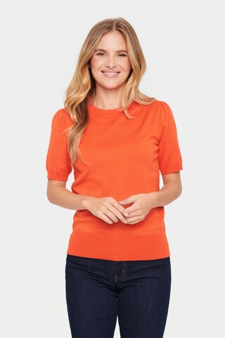 SAINT TROPEZ - Pullover 'Mila' em laranja: frente