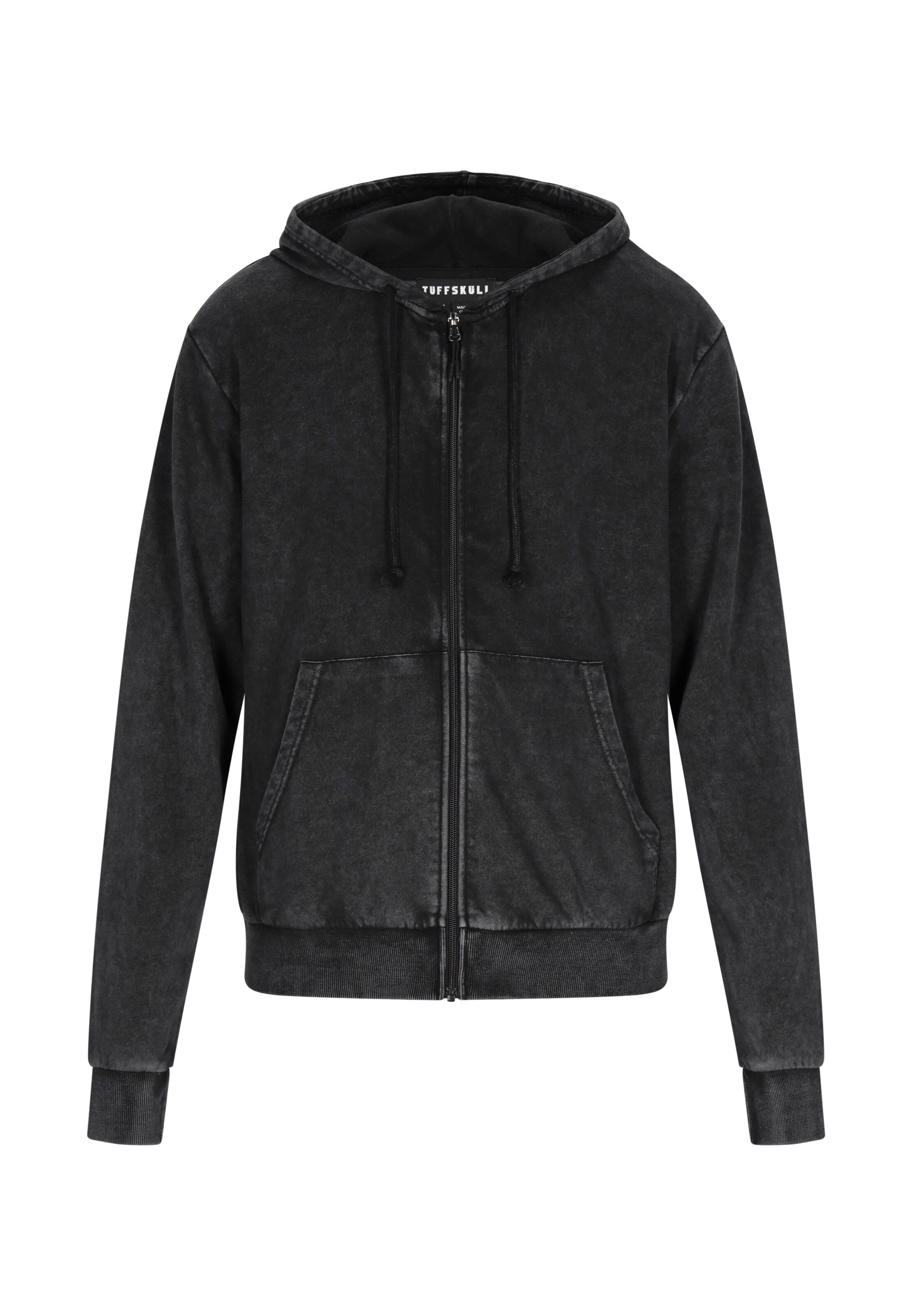 TUFFSKULL - Casaco em moletão em preto: frente