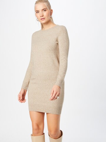 VERO MODA Knitted dress 'VMDoffy' in Brown: front
