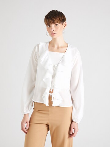 SISTERS POINT - Blusa 'VUTA' en blanco: frente