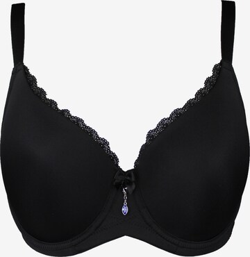 SugarShape T-shirt Bra in Black: front