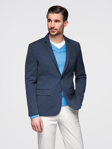 Coupe regular Veste de costume Ombre en bleu