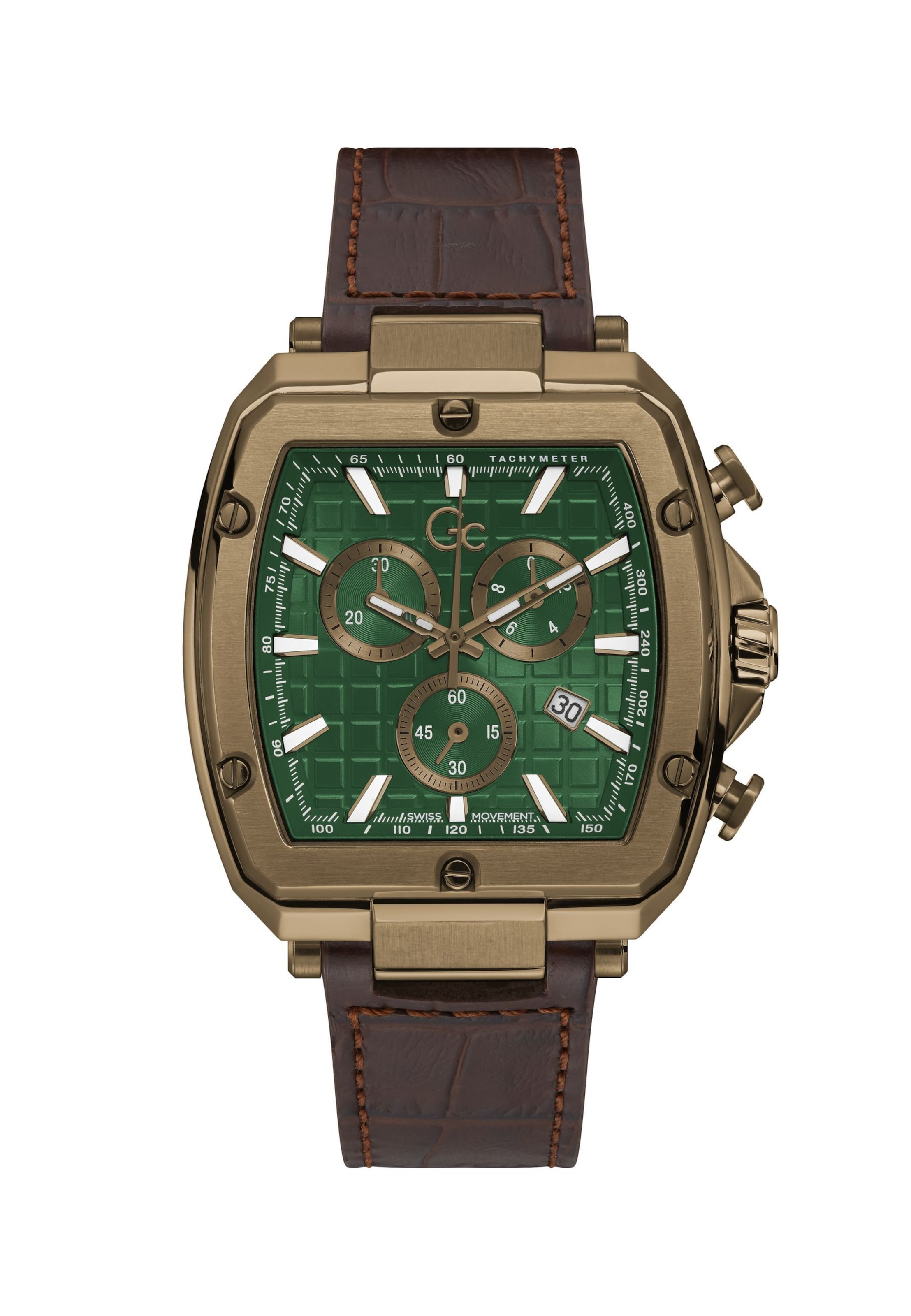 Orologio analogico 'Spirit Tonneau' di Gc in marrone: frontale