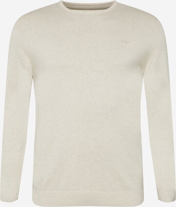 s.Oliver Men Big Sizes Sweater in White: front