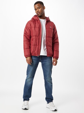 LEVI'S ® Övergångsjacka 'Telegraph Hood Shrt Jkt' i röd